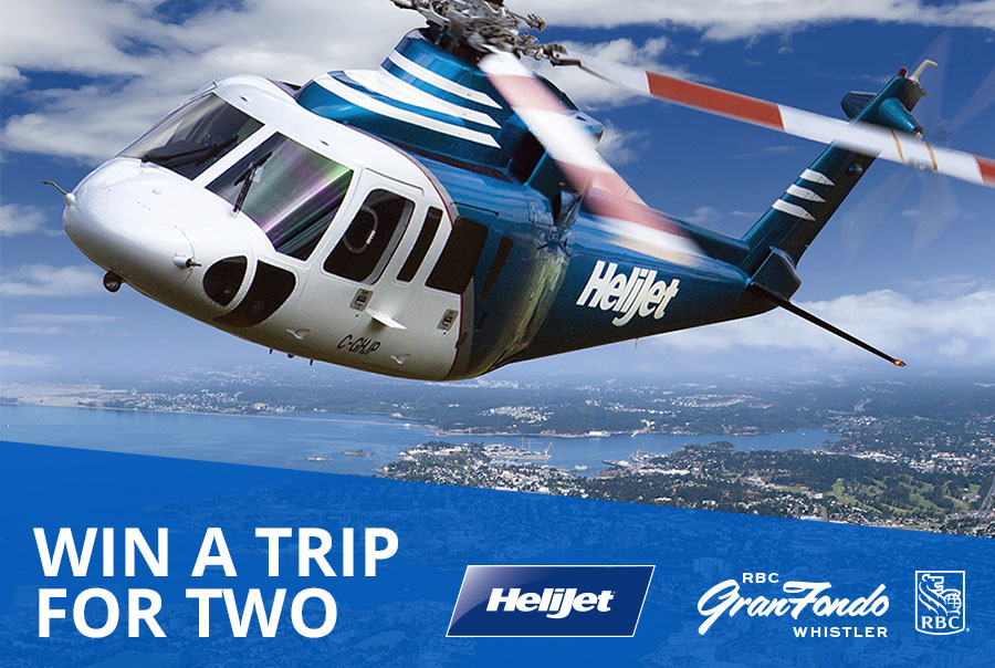 Win return flights and hotel stay courtesy of Helijet and RBC GranFondo Whistler