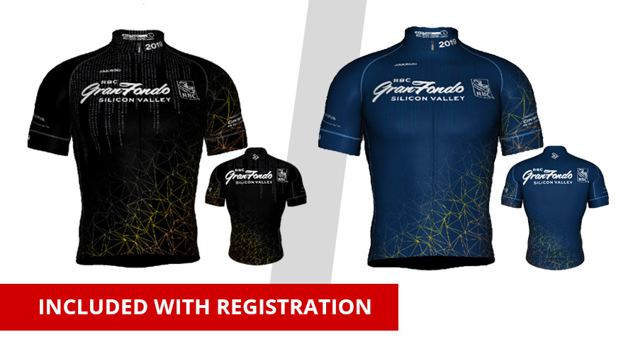 RBC GranFondo Silicon Valley riders get a cycling jersey as part of their registration